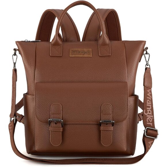 Versatile Women's Brown Backpack with Anti-Theft Features & Adjustable Straps